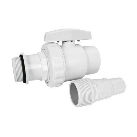 VALVULA 1/4 DE VUELTA+CONECTOR Ø32/38 MM+R. MACHO 1 1/2" REF. 621702 GRE