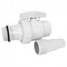 VALVULA 1/4 DE VUELTA+CONECTOR Ø32/38 MM+R. MACHO 1 1/2" REF. 621702 GRE