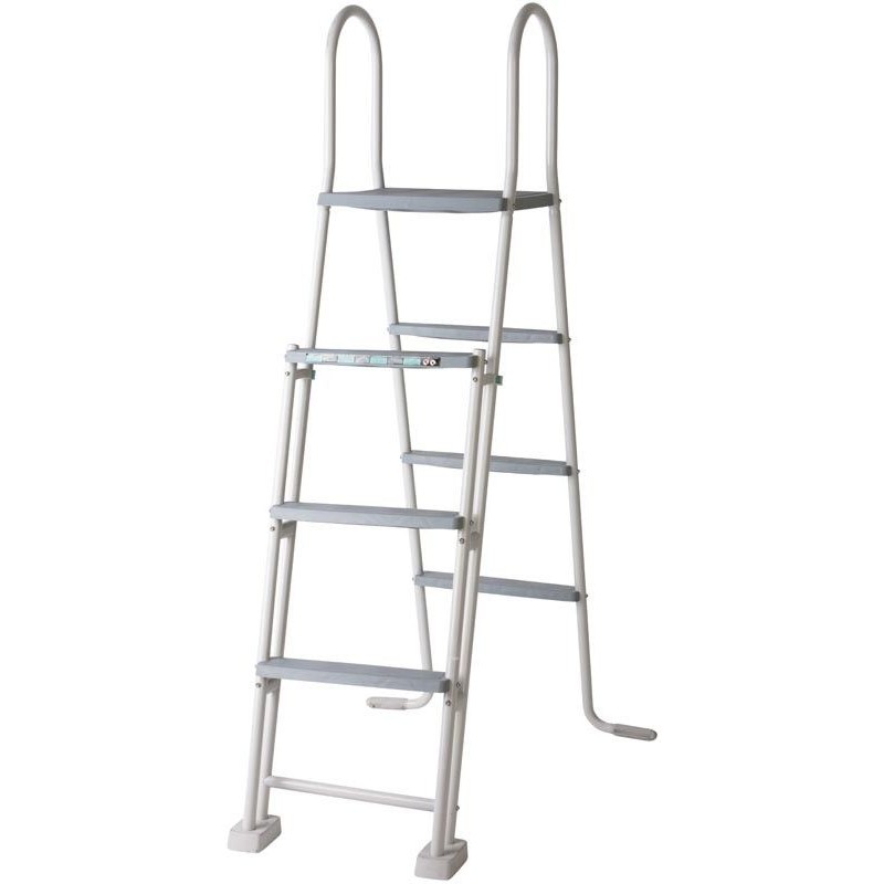 Escaleras para piscinas elevadas 2X3 PELDAÑOS SEGURIDAD – ACERO GALVANIZADO