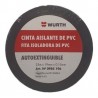 CINTA AISLANTE NEGRA PVC 19 MM.X25 M. WURTH
