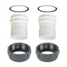 CONJUNTO ADAPTADORES DE UNION Ø63 mm/2" CLORADOR TRI REF. R0748700 ZODIAC