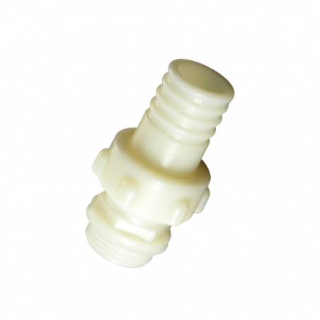 ENLACE NYLON BLANCO ROSCA MACHO 1 1/2" A MANGUERA 50 MM