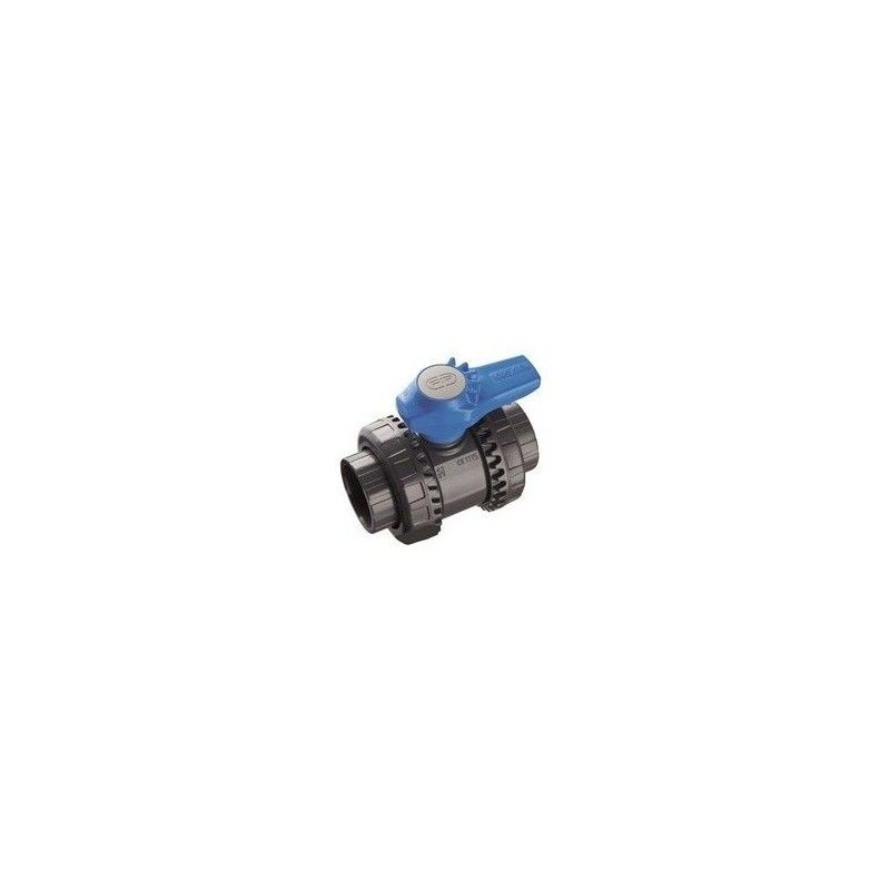 VALVULA PVC 50MM ENCOLAR MANETA AZUL PN 16 FIT