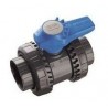 VALVULA PVC 50MM ENCOLAR MANETA AZUL PN 16 FIT