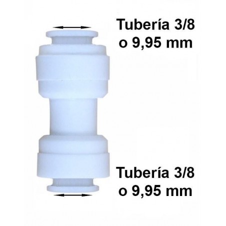 UNION TUBO X TUBO 1/4X3/8 OSMOSIS INVERSA TG-A6UC4