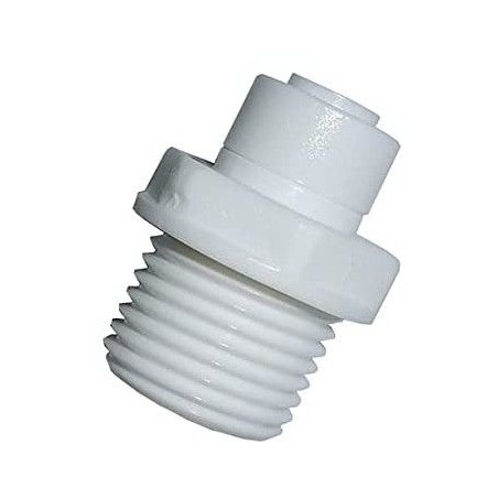 CONEXION RECTA TUBO 1/4 X ROSCA MACHO 3/8" OSMOSIS INVERSA