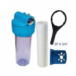 CONTENEDOR 3 PIEZAS ROSCA HEMBRA 1"+CARTUCHO+LLAVE+SOPORTE COD. FI-5002-04