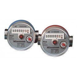 CONTADOR AGUA DOMESTICO ROSCA MACHO 3/4" CON RACORES A 1/2"