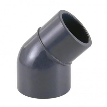 CODO 45º PVC PRESION PEGAR HEMBRA-MACHO 50 MM