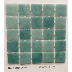 GRESITE ONIX 2,5X2,5 NIEVE VERDE REF. 25357