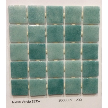 GRESITE ONIX 2,5X2,5 NIEVE VERDE REF. 25357