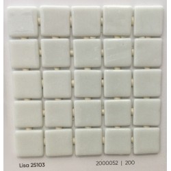 GRESITE ONIX 2,5X2,5 LISO BLANCO ROTO REF. 25103