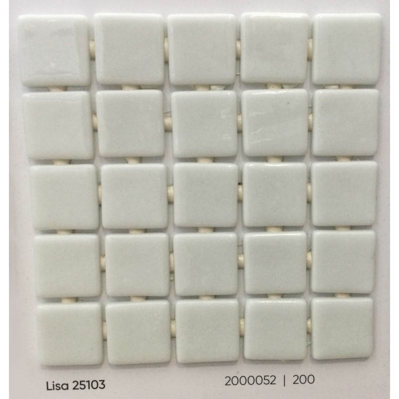 GRESITE ONIX 2,5X2,5 LISO BLANCO ROTO REF. 25103
