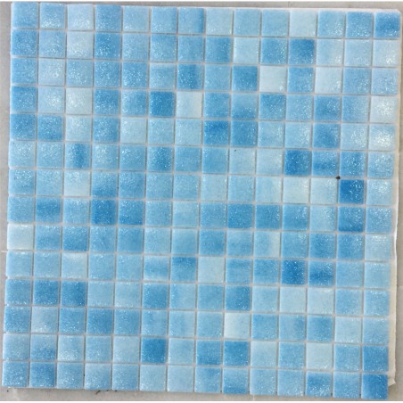GRESITE COLOR AZUL CLARO NIEBLA CON BRILLO EDERGLAS 2,2X2,2 REF. 32A - CARIBE (HISBALIT)