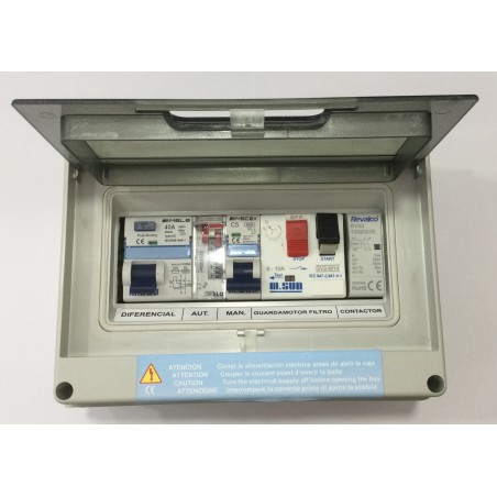 CUADRO ELECTRICO PISCINA PC203-ECO 6-10 A 230V+DIFERENCIAL BSV