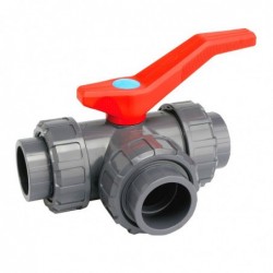 VALVULA PVC 50MM ENCOLAR 3 VIAS REF. 21156002 JIMTEN