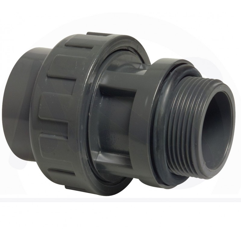 ENLACE 3 PIEZAS PEGAR 50 - ROSCA MACHO 1 1/2" PRESION CON JUNTA COD.  20380 REF. 07716