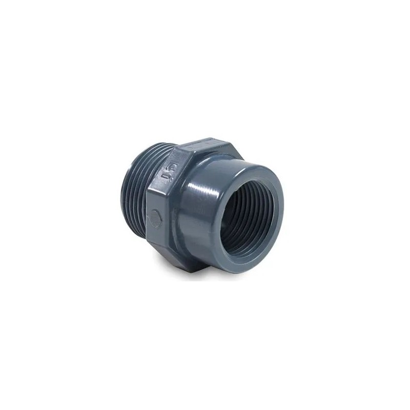 REDUCCION PVC ROSCA MACHO 1/2"-ROSCA HEMBRA 3/8" COD. 0104204 (DOSIFICADOR)