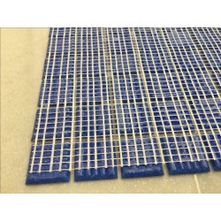 GRESITE IMPORTACION AZUL OSCURO 2,5X2,5 MALLA PLACA 32X32 CM.