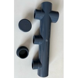 COLECTOR VALVULAS PVC 50 MM CONEXION LATERAL