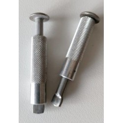 ANCLAJE ESCAMOTEABLE TIPO B UNA PIEZA TACO ALUMINIO Y TORNILLO INOX TOLDOS REF. 36