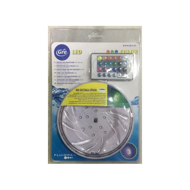 Proyector LED multicolor piscinas GRE y de chapa
