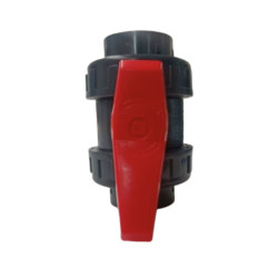 VALVULA PVC ENCOLAR MANETA ROJA PN 16 CH COD. AVF-560-0013/AVF-560-0014