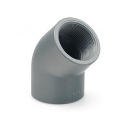 CODO 45º PVC PRESION PEGAR-ROSCA HEMBRA